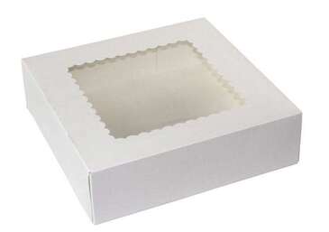 BOXIT CORPORATION ***SPEC***Bakery Box, 9" X 9" X 2"-1/2", White, W/Window (200/case) Boxit 992W-126