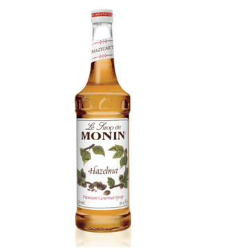 HOUSTONS / LIBBEY Hazelnut Syrup, 25.4oz, Light Brown, Glass Bottle, Monin M-AR023A