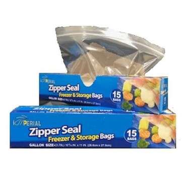 SELECTIVE IMPORTS Freezer Bags, 1-Gal, Clear, Plastic, Zipper, Selective Imports S4201