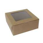 BOXIT CORPORATION Bakery Box, 12" x 12" x 5", Kraft, Paperboard, (100/Case) Box-it 12125W-501