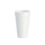 DART SOLO CONTAINER Foam Drink Cup, 20 oz, White, Foam, (500/Case) Dart 20J16